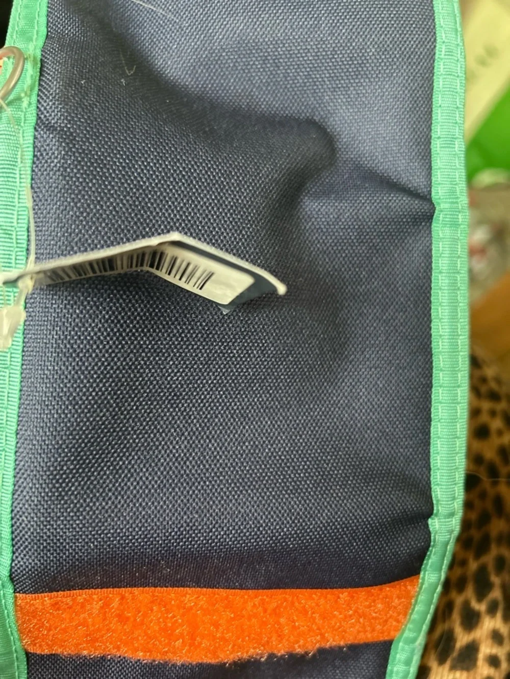 NWT AEO Navy Trifold Wallet with Mint Trim